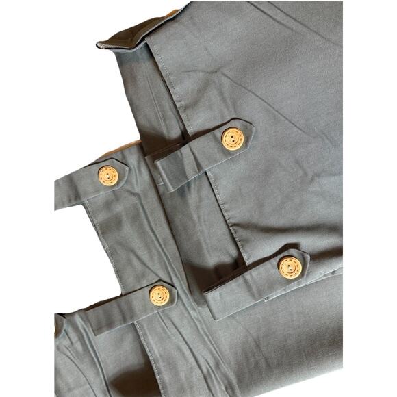 3 Custom Made Tab Top Drapes Curtains Panels Green Lined High End Set Cotton - Picture 3 of 8